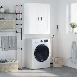 vidaXL Armoire murale blanc 69,5x34x90 cm bois d'ingénierie pas cher