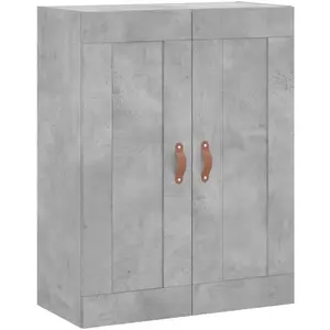 vidaXL Armoire murale gris béton 69,5x34x90 cm bois d'ingénierie