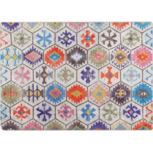 vidaXL Tapis lavable multicolore 80x150 cm antidérapant pas cher