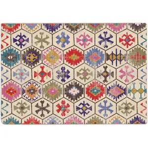vidaXL Tapis lavable multicolore 160x230 cm antidérapant pas cher