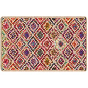 vidaXL Tapis lavable multicolore 190x300 cm antidérapant pas cher