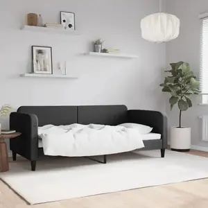 vidaXL Lit de repos noir 90x190 cm tissu pas cher