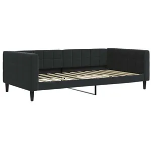 vidaXL Lit de repos sans matelas noir 100x200 cm velours pas cher