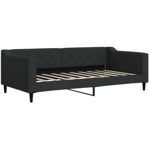 vidaXL Lit de repos noir 90x190 cm tissu pas cher