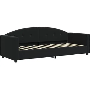 vidaXL Lit de repos sans matelas noir 80x200 cm velours pas cher