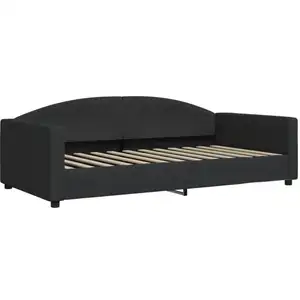 vidaXL Vidaxl Lit De Repos Noir 100x200 Cm Tissu pas cher