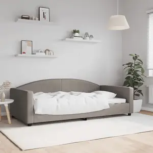 vidaXL Vidaxl Lit De Repos Taupe 100x200 Cm Tissu pas cher