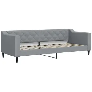 vidaXL Vidaxl Lit De Repos Gris Clair 80x200 Cm Tissu pas cher
