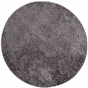 vidaXL Tapis lavable gris Ø 200 cm antidérapant pas cher
