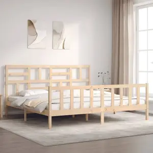 vidaXL Cadre de lit sans matelas bois massif de pin pas cher