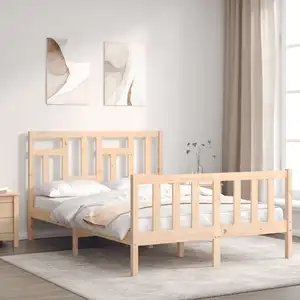vidaXL Cadre de lit sans matelas 140x200 cm bois massif de pin pas cher