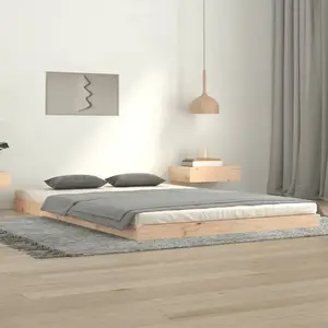 vidaXL Cadre de lit 120x200 cm bois de pin massif pas cher