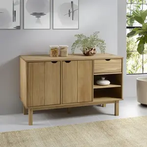 Comparateur de prix : vidaXL Buffet OTTA 114x43x73,5 cm Bois massif de pin