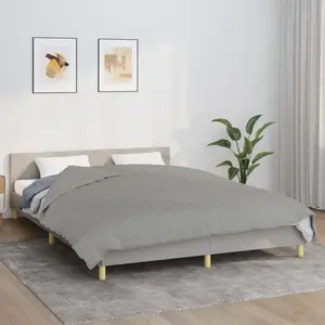 vidaXL Couverture lestée Gris 200x225 cm 9 kg Tissu pas cher