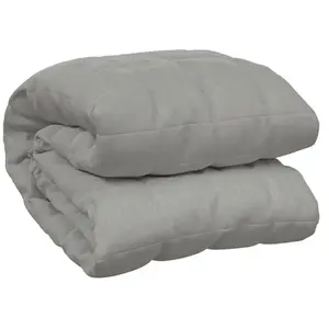 vidaXL Couverture lestée Gris 138x200 cm 10 kg Tissu pas cher