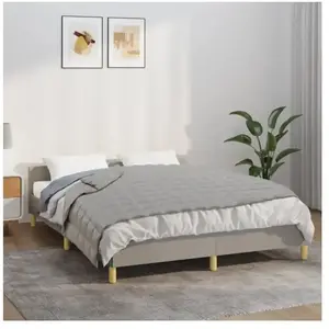 vidaXL Couverture lestée Gris 150x200 cm 7 kg Tissu pas cher