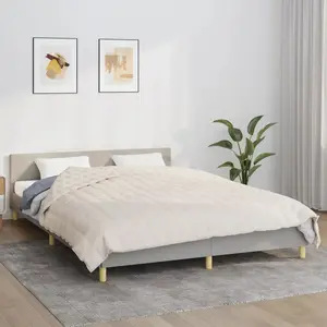 vidaXL Couverture lestée Crème clair 220x235 cm 15 kg Tissu pas cher