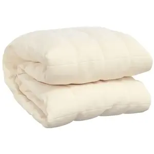 vidaXL Couverture lestée Crème clair 138x200 cm 10 kg Tissu pas cher