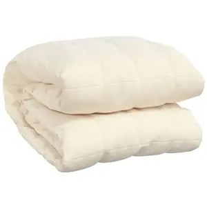 vidaXL Couverture lestée Crème clair 150x200 cm 7 kg Tissu pas cher