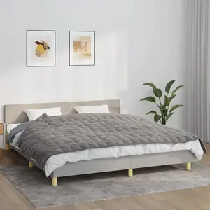 vidaXL Couverture lestée Gris 155x220 cm 11 kg Tissu pas cher