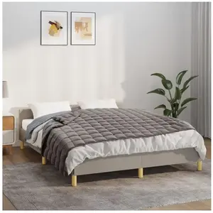 Comparateur de prix : vidaXL Couverture lestée Gris 150x200 cm 7 kg Tissu