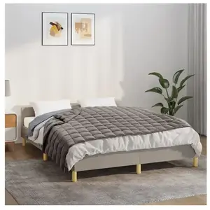 vidaXL Couverture lestée Gris 150x200 cm 11 kg Tissu pas cher
