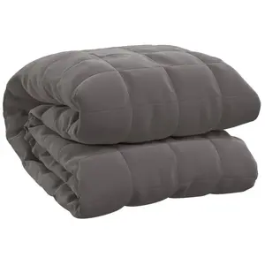vidaXL Couverture lestée Gris 220x235 cm 11 kg Tissu pas cher