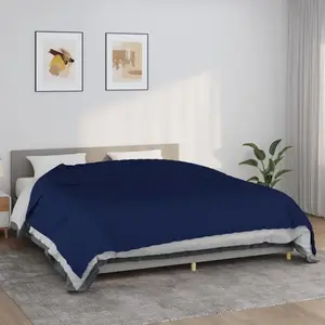 Comparateur de prix : vidaXL Couverture lestée Bleu 220x260 cm 15 kg Tissu