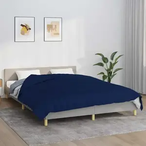 Comparateur de prix : vidaXL Couverture lestée Bleu 200x225 cm 9 kg Tissu