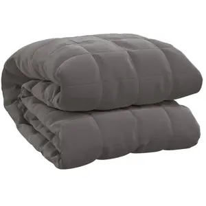 vidaXL Couverture lestée Gris 235x290 cm 11 kg Tissu pas cher