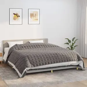 Comparateur de prix : vidaXL Couverture lestée Gris 220x260 cm 15 kg Tissu
