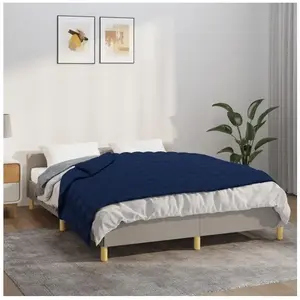 Comparateur de prix : vidaXL Couverture lestée Bleu 150x200 cm 7 kg Tissu