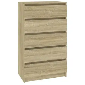 Comparateur de prix : vidaXL Commode Chêne sonoma 60x36x103 cm Bois d'ingénierie