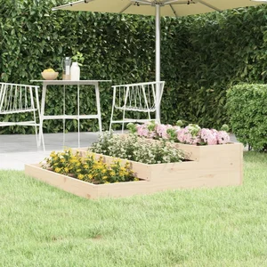 vidaXL Jardinière 107x107x27 cm Bois massif de pin pas cher