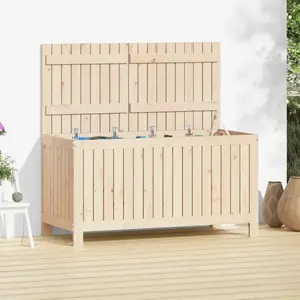vidaXL Boîte de rangement de jardin 121x55x64 cm Bois massif de pin pas cher