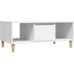 Comparateur de prix : vidaXL Table basse Blanc 90x50x36,5 cm Bois d'ingénierie
