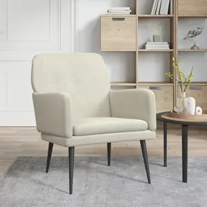 Comparateur de prix : vidaXL Fauteuil Crème 62x79x79 cm Velours