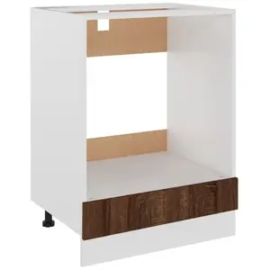 vidaXL Armoire à four Chêne marron 60x46x81,5 cm Bois d'ingénierie