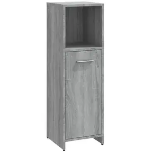 vidaXL Armoire de bain Sonoma gris 30x30x95 cm Bois d'ingénierie pas cher