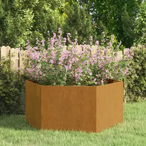 vidaXL Jardinière Rouillé 90x90x45 cm Acier corten pas cher