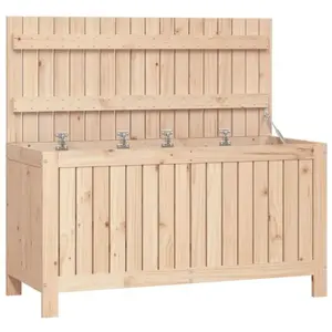 Comparateur de prix : vidaXL Boîte de rangement de jardin 115x49x60 cm Bois massif de pin