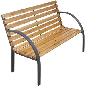 vidaXL Banc de jardin 112 cm Bois de sapin massif pas cher