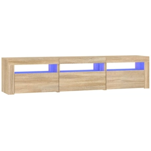 vidaXL Meuble TV avec lumières LED Chêne sonoma 180x35x40 cm pas cher