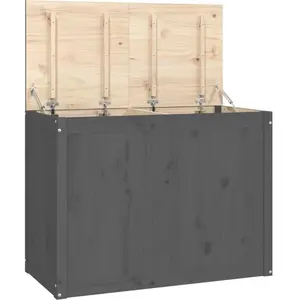 Comparateur de prix : vidaXL Boîte à linge Gris 88,5x44x66 cm Bois massif de pin