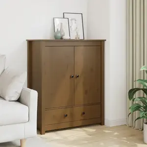vidaXL Buffet Marron miel 83x41,5x100 cm Bois massif de pin pas cher