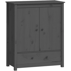 vidaXL Buffet Gris 83x41,5x100 cm Bois massif de pin pas cher