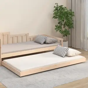 vidaXL Cadre de lit 90x200 cm Bois de pin massif pas cher