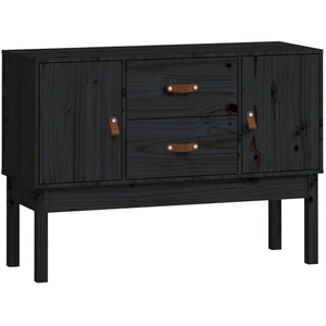 vidaXL Buffet Noir 110x40x78 cm Bois massif de pin pas cher