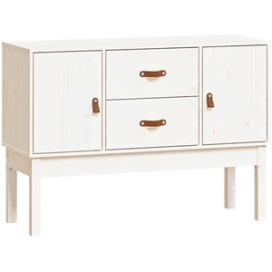 vidaXL Buffet Blanc 110x40x78 cm Bois massif de pin pas cher