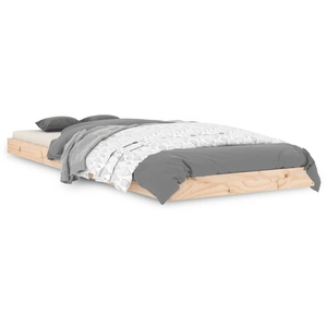 vidaXL Cadre de lit 75x190 cm petit simple bois massif de pin pas cher